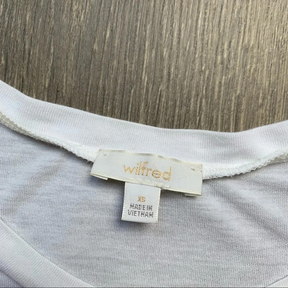 Aritzia Wilfred Reve T-Shirt Lace Short Sleeve Crew Neck White Size XS - Picture 8 of 12